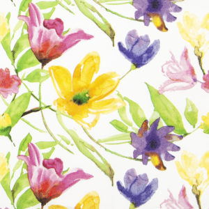 Bunte Serviette mit Blumen