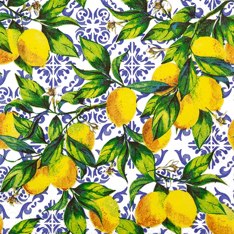 Citrus Branches on Tiles