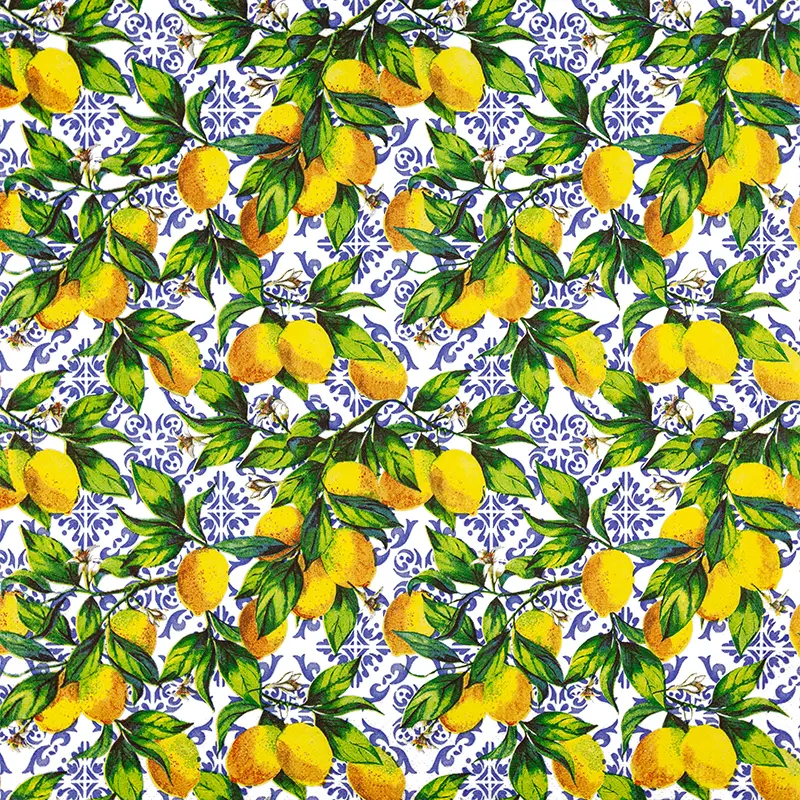 Citrus Branches on Tiles
