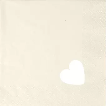 Punched Heart Pearl Effect ivory