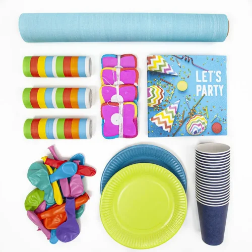 DEKOSET PARTY BLAU für 10 Personen