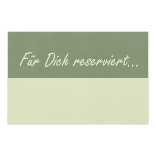 Platzkarte „Uni olive“