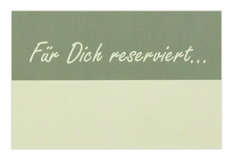 Platzkarte "Uni olive" foobar
