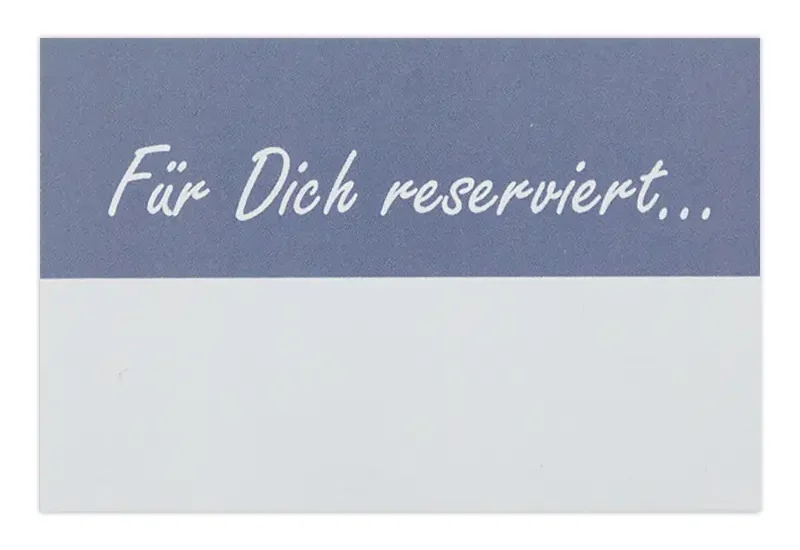 Platzkarte "Uni bleu" foobar