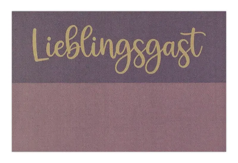Platzkarte "Lieblingsgast" foobar
