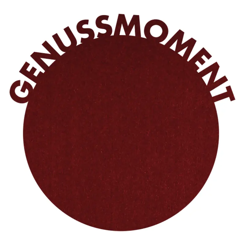 Filzuntersetzer “Genussmoment bordeaux”