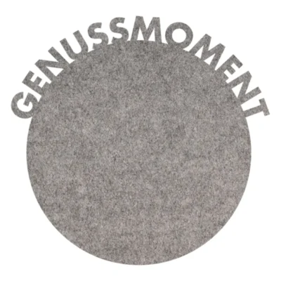 Filzuntersetzer "Genussmoment grau"
