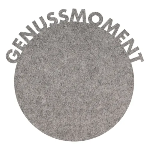 Filzuntersetzer “Genussmoment grau”