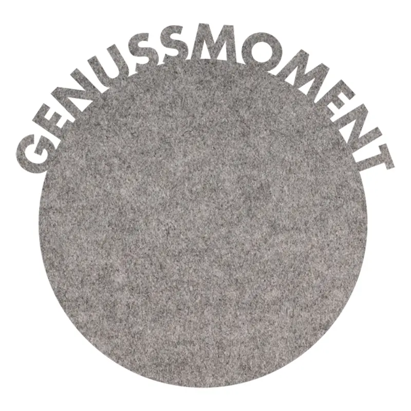 Filzuntersetzer “Genussmoment grau”