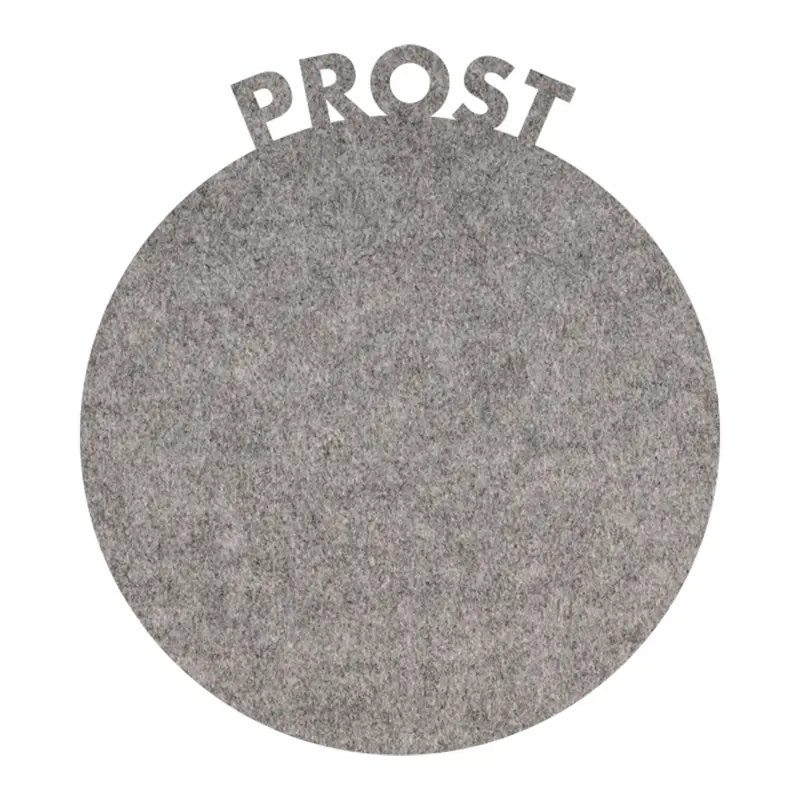 Filzuntersetzer “Prost grau”