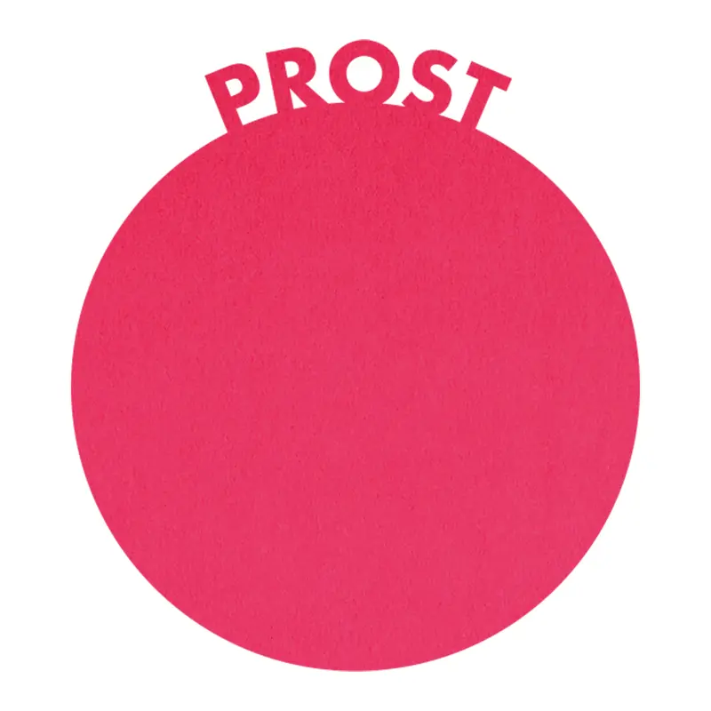 Filzuntersetzer “Prost pink”