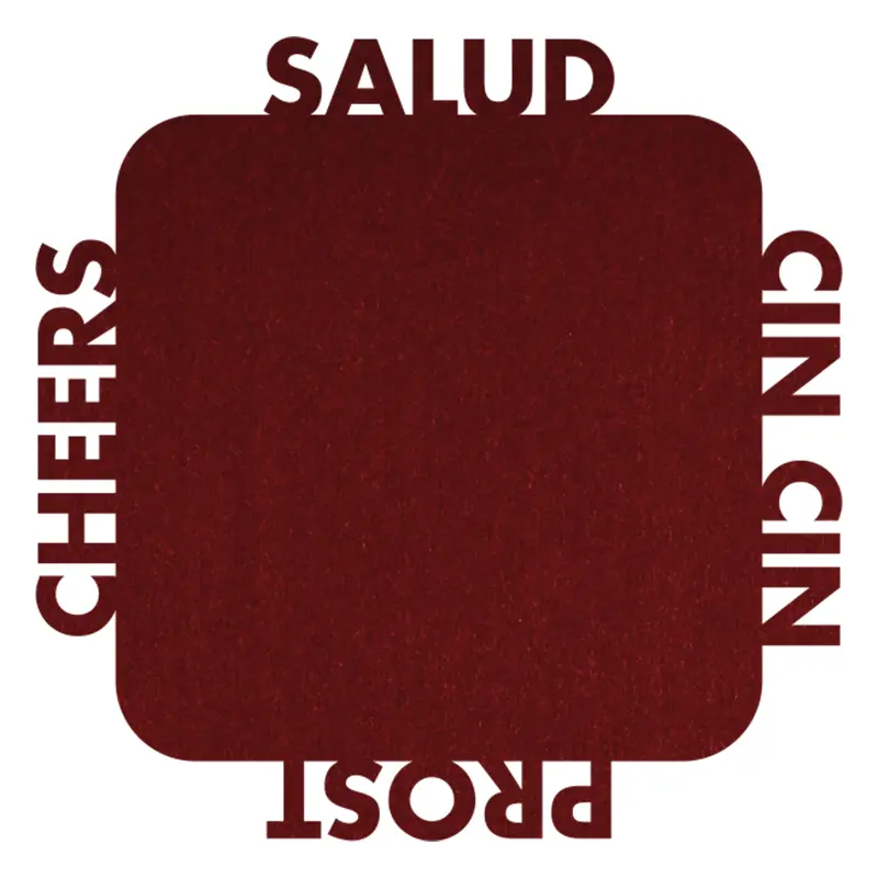 Filzuntersetzer “Salud bordeaux”