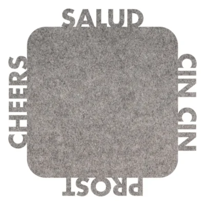 Filzuntersetzer "Salud grau"