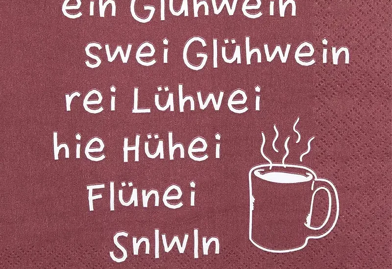 Lunch-Serviette "ein Glühwein rot" foobar