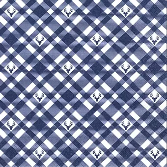 Plaid with Deers blue