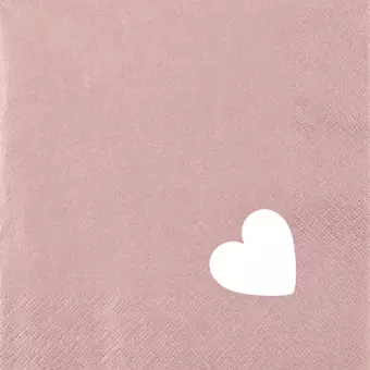 Punched Heart Pearl Effect antique rose