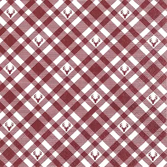 Plaid with Deers red